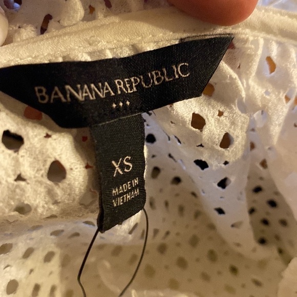 Banana Republic Lace Balloon Sleeves Button Down Blouse - Picture 7 of 8